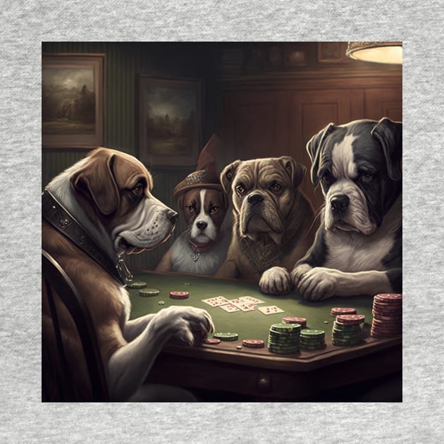 Confident Dogs Playing Poker illustration by KOTYA